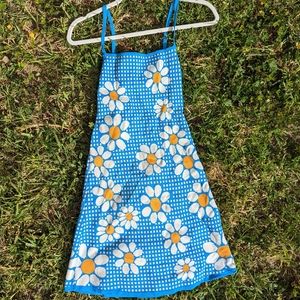 NWT Zara blue daisy dress